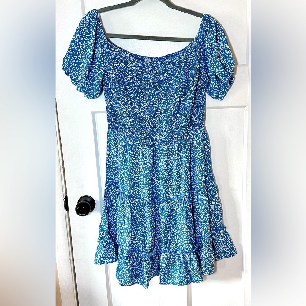 NWOT Miss Sparkling Tiered Ruffle Print Summer Dress  Small - Picture 3 of 11